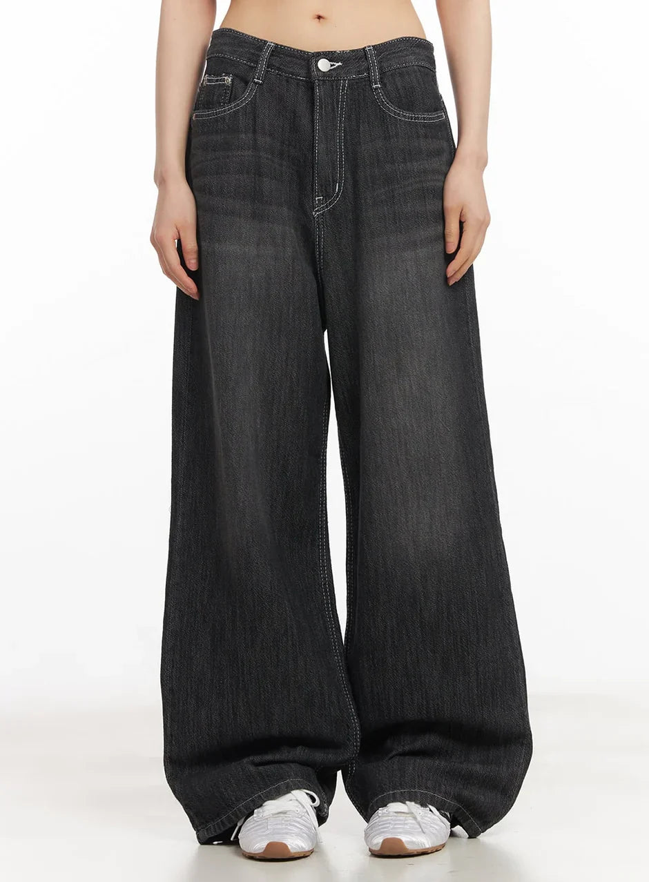 Charcoal Black Jeans - Loose Fit - UNISEX