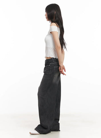 Charcoal Black Jeans - Loose Fit - UNISEX