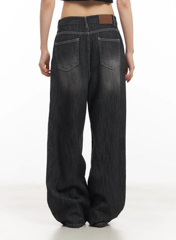 Charcoal Black Jeans - Loose Fit - UNISEX