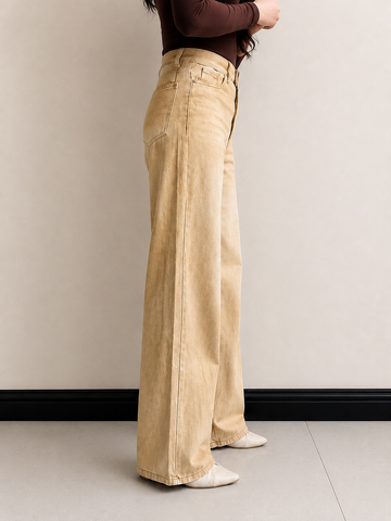 Beige Wide leg jeans