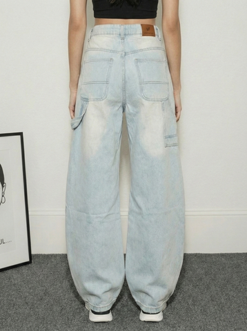 Sky Blue Mid-rise Carpenter Jeans.