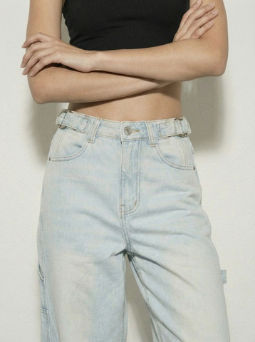 Sky Blue Mid-rise Carpenter Jeans.