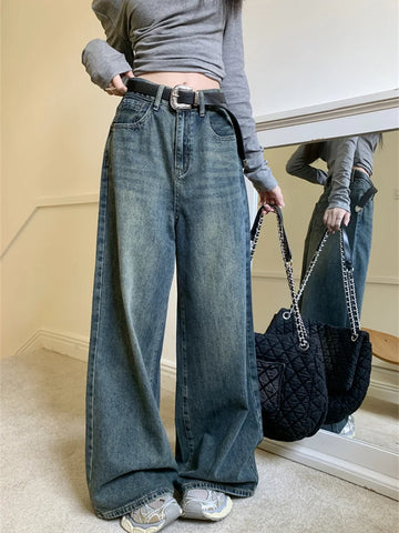 Vintage blue Baggy Denim -Loose Fit- UNISEX