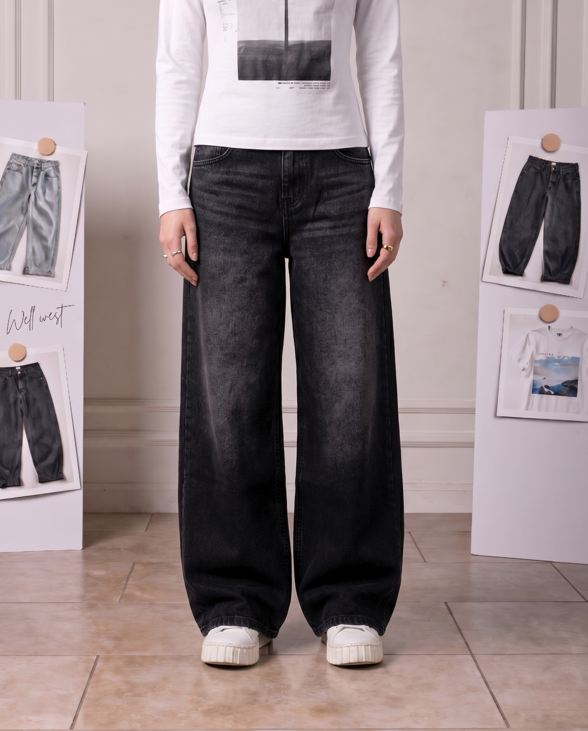 Charcoal Black Jeans - Loose Fit - UNISEX