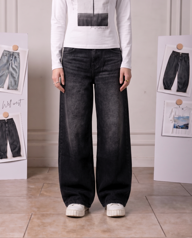 Charcoal Black Jeans - Loose Fit - UNISEX