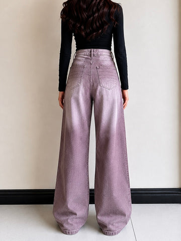 Acid Purple Wash Wide-Leg jeans