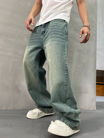 Spearmint Fade Baggy Fit Jeans (Unisex)