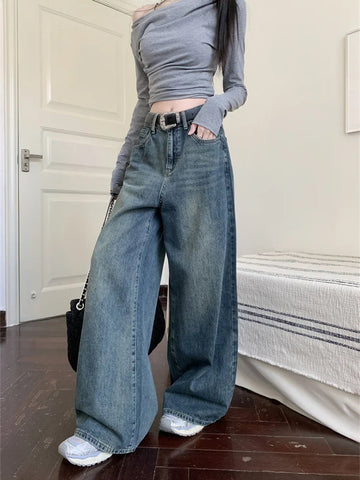 Vintage blue Baggy Denim -Loose Fit- UNISEX