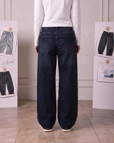 Faded Blue Denim- Loose Fit - UNISEX